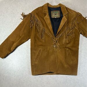 Vintage selection Modopeau Brown  leather Western Style Jacket
